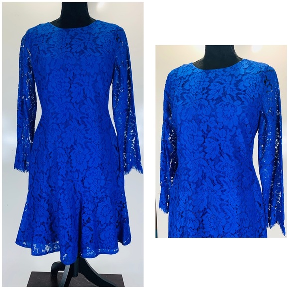 J. Crew blue lace dress size 6 - Picture 4 of 8